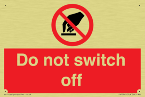 Do not switch off 